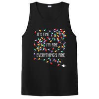 ItS Fine IM Fine Everything Is Fine Christmas Lights Xmas PosiCharge Competitor Tank