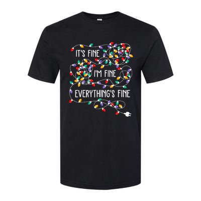 ItS Fine IM Fine Everything Is Fine Christmas Lights Xmas Softstyle CVC T-Shirt