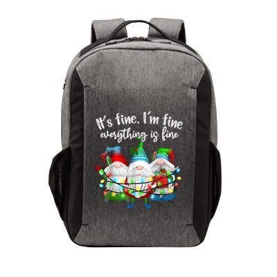 ItS Fine IM Fine Everything Is Fine Gnome Christmas Light Vector Backpack