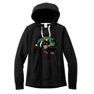 ItS Fine IM Fine Santa Black Cat Xmas Lights Christmas Funny Gift Women's Fleece Hoodie