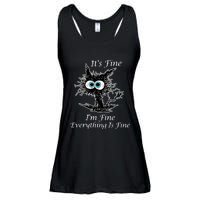 It's Fine I'm Fine Everything Is Fine Funny Cat Ladies Essential Flowy Tank