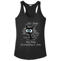 It's Fine I'm Fine Everything Is Fine Funny Cat Ladies PosiCharge Competitor Racerback Tank