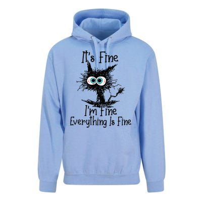 It's Fine I'm Fine Everything Is Fine Funny cat Unisex Surf Hoodie