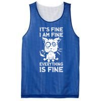 ItS Fine IM Fine Everything Is Fine Black Cat Stressedout Gift Mesh Reversible Basketball Jersey Tank