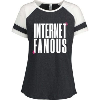 Internet Famous Icon Enza Ladies Jersey Colorblock Tee