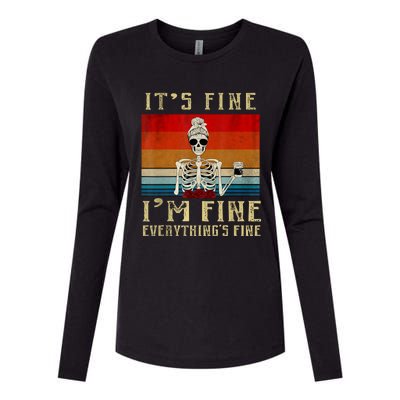 Its Fine Im Fine Everything Is Fine Funny Women Womens Cotton Relaxed Long Sleeve T-Shirt