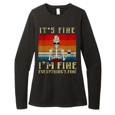 Its Fine Im Fine Everything Is Fine Funny Women Womens CVC Long Sleeve Shirt