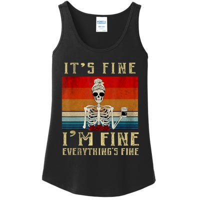 Its Fine Im Fine Everything Is Fine Funny Women Ladies Essential Tank