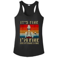 Its Fine Im Fine Everything Is Fine Funny Women Ladies PosiCharge Competitor Racerback Tank