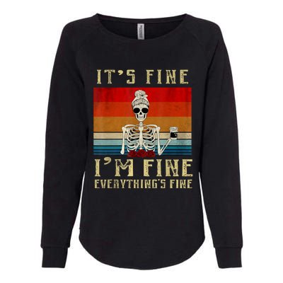 Its Fine Im Fine Everything Is Fine Funny Women Womens California Wash Sweatshirt