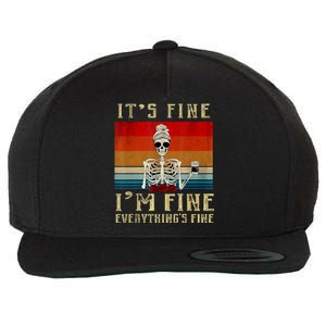 Its Fine Im Fine Everything Is Fine Funny Women Wool Snapback Cap