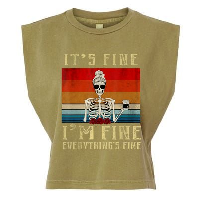 Its Fine Im Fine Everything Is Fine Funny Women Garment-Dyed Women's Muscle Tee