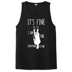 ItS Fine IM Fine Everything Is Fine Freakedout Cat Funny Gift PosiCharge Competitor Tank