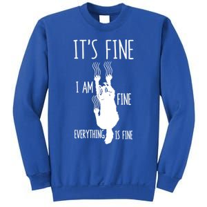 ItS Fine IM Fine Everything Is Fine Freakedout Cat Funny Gift Sweatshirt