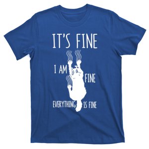 ItS Fine IM Fine Everything Is Fine Freakedout Cat Funny Gift T-Shirt