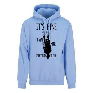 ItS Fine IM Fine Everything Is Fine Freakedout Cat Funny Gift Unisex Surf Hoodie