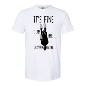 ItS Fine IM Fine Everything Is Fine Freakedout Cat Funny Gift Softstyle CVC T-Shirt