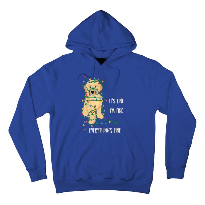 ItS Fine IM Fine Everything Is Fine Christmas Lights Gift Hoodie