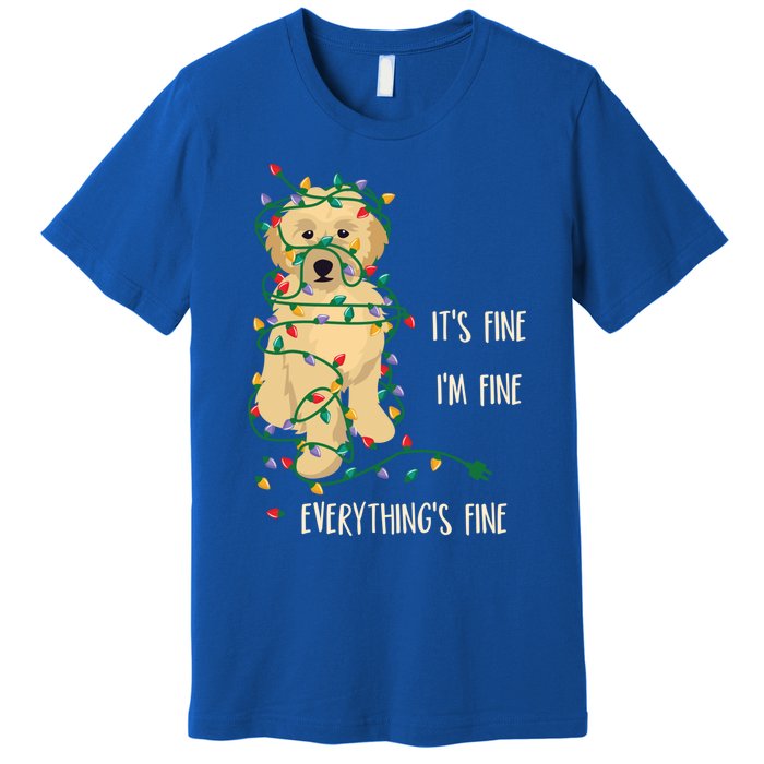 ItS Fine IM Fine Everything Is Fine Christmas Lights Gift Premium T-Shirt