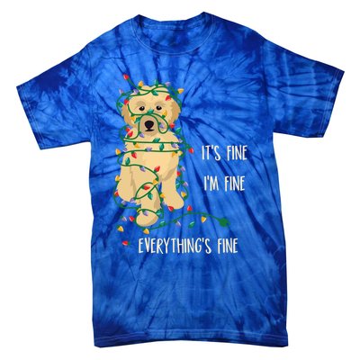 ItS Fine IM Fine Everything Is Fine Christmas Lights Gift Tie-Dye T-Shirt