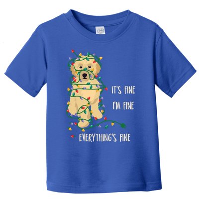 ItS Fine IM Fine Everything Is Fine Christmas Lights Gift Toddler T-Shirt