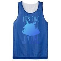 ItS Fine IM Fine Everything Is Fine Funny Cat Funny Gift Mesh Reversible Basketball Jersey Tank