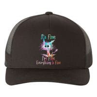 Its Fine Im Fine Everything Is Fine Tie Dye Cat Yupoong Adult 5-Panel Trucker Hat