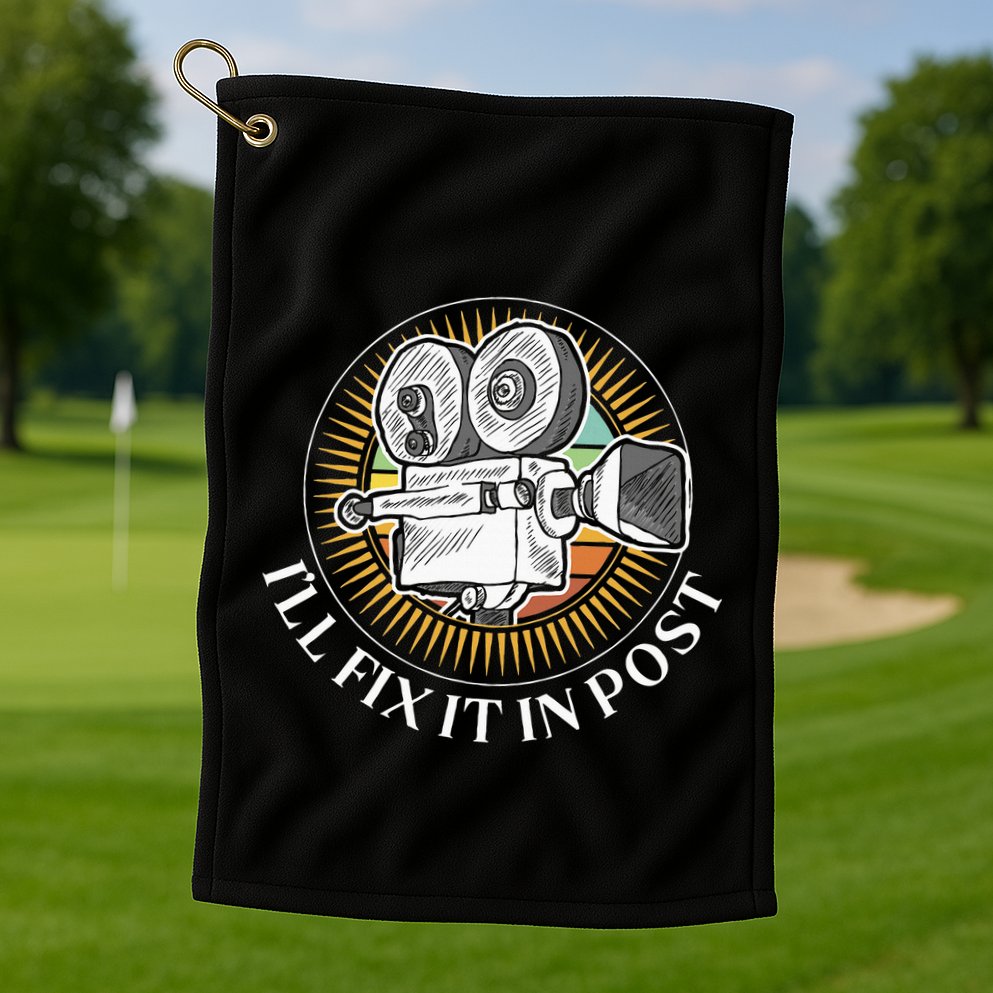 ILl Fix It In Post Filmmaker Cinema Film Gift Golf Towel