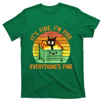 It's Fine I'm Fine Everything Is Fine Retro Dumpster Fire T-Shirt