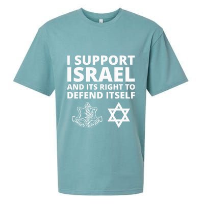 Idf Forces I Support Israel And Its Right To Defend Itself Sueded Cloud Jersey T-Shirt
