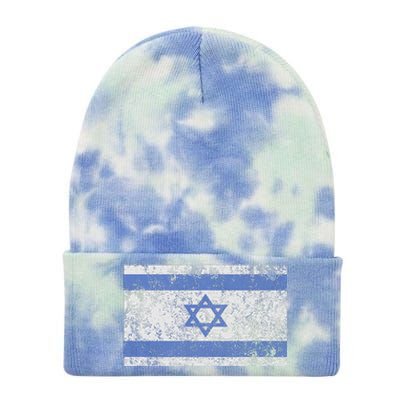 Israeli Flag Israel Jewish Star of David Jerusalem  Tie Dye 12in Knit Beanie