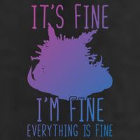 ItS Fine IM Fine Everything Is Fine Funny Cat Funny Gift 7 Panel Mesh Trucker Snapback Hat