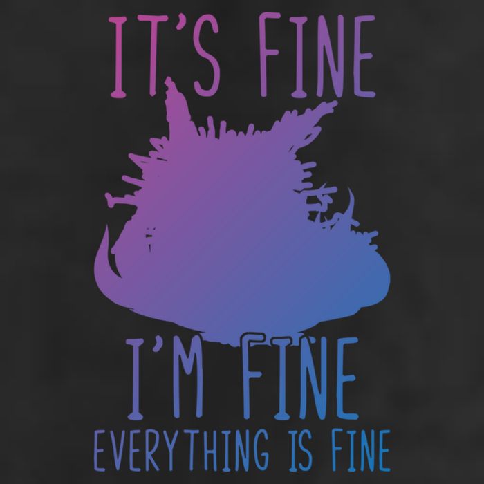 ItS Fine IM Fine Everything Is Fine Funny Cat Funny Gift 7 Panel Mesh Trucker Snapback Hat
