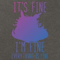 ItS Fine IM Fine Everything Is Fine Funny Cat Funny Gift Cotton Canvas Backpack