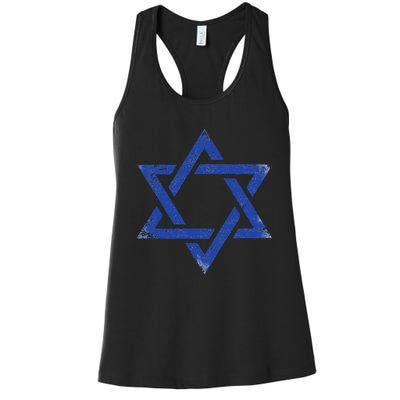 Israeli Flag Israel Jewish Symbol Star of David Pride Israel  Women's Racerback Tank