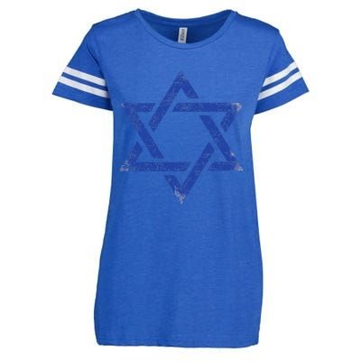 Israeli Flag Israel Jewish Symbol Star of David Pride Israel  Enza Ladies Jersey Football T-Shirt