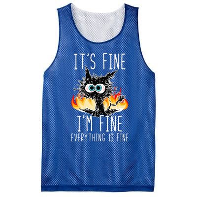 ItS Fine IM Fine Everything Is Fine Mesh Reversible Basketball Jersey Tank