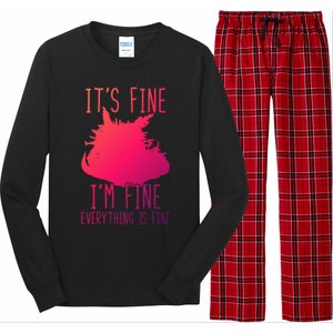 ItS Fine IM Fine Everything Is Fine Funny Cat Funny Gift Long Sleeve Pajama Set