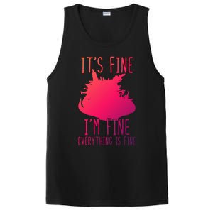 ItS Fine IM Fine Everything Is Fine Funny Cat Funny Gift PosiCharge Competitor Tank