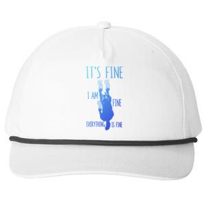 ItS Fine IM Fine Everything Is Fine Scratching Cat Funny Gift Snapback Five-Panel Rope Hat