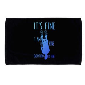 ItS Fine IM Fine Everything Is Fine Scratching Cat Funny Gift Microfiber Hand Towel