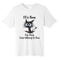 It's Fine I'm Fine Everything Is Fine Funny Black Cat Women Tall Fusion ChromaSoft Performance T-Shirt