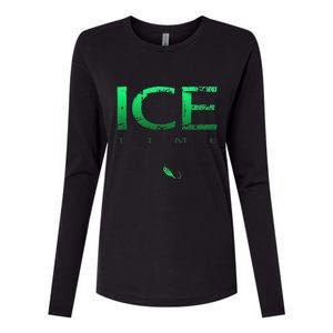 Ice Fishing - Ice Time with Ice Jig - Ice Fisherman Womens Cotton Relaxed Long Sleeve T-Shirt