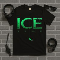 Ice Fishing - Ice Time with Ice Jig - Ice Fisherman T-Shirt