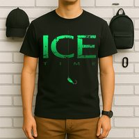 Ice Fishing - Ice Time with Ice Jig - Ice Fisherman T-Shirt