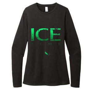 Ice Fishing - Ice Time with Ice Jig - Ice Fisherman Womens CVC Long Sleeve Shirt