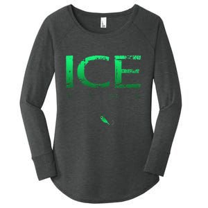 Ice Fishing - Ice Time with Ice Jig - Ice Fisherman Women's Perfect Tri Tunic Long Sleeve Shirt