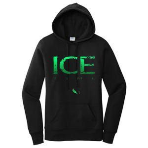 Ice Fishing - Ice Time with Ice Jig - Ice Fisherman Women's Pullover Hoodie