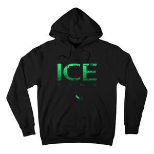 Ice Fishing - Ice Time with Ice Jig - Ice Fisherman Tall Hoodie