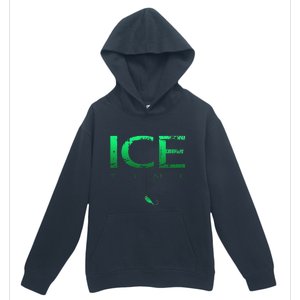 Ice Fishing - Ice Time with Ice Jig - Ice Fisherman Urban Pullover Hoodie